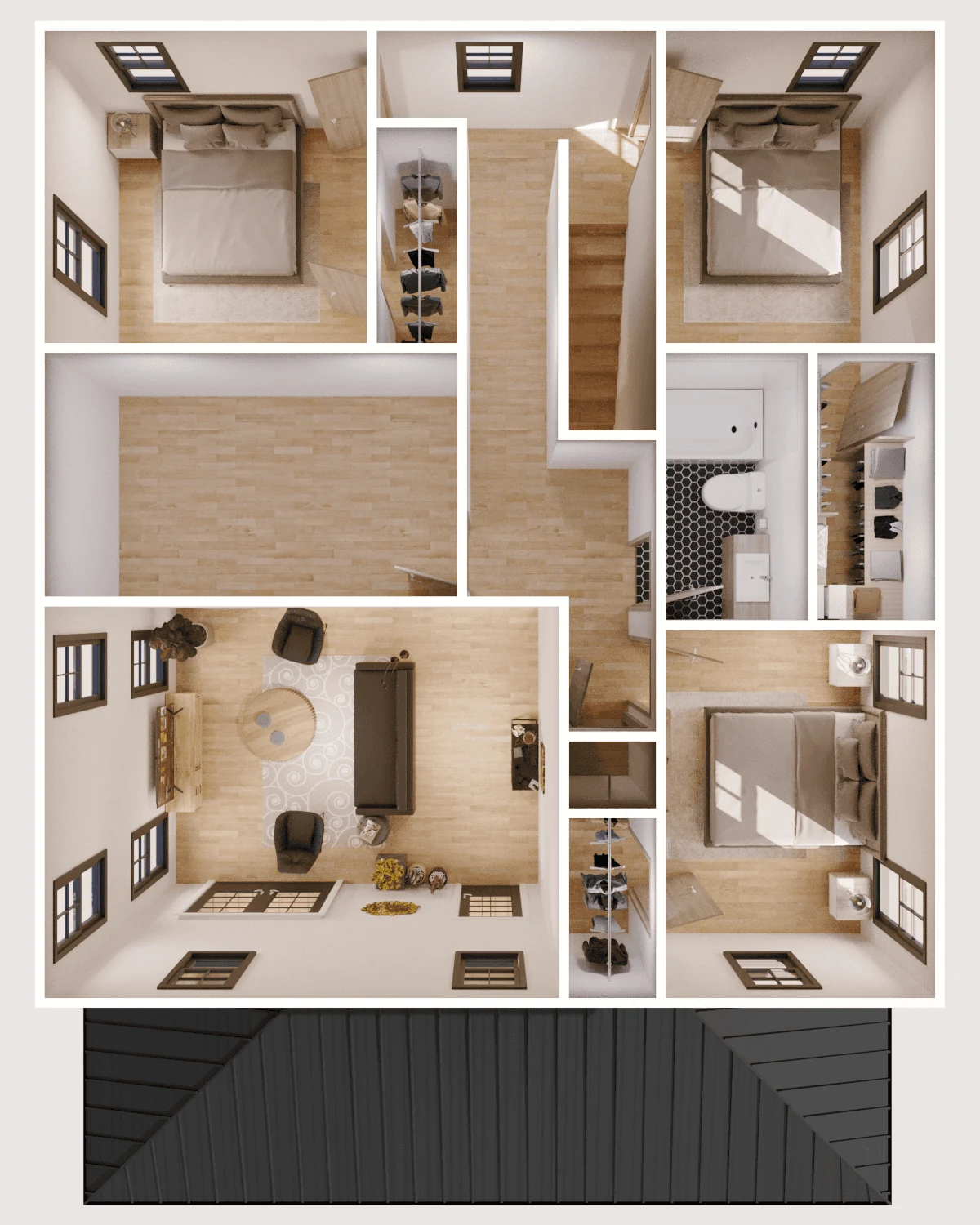 Heron Landing waterfront model — 2nd floor plan
